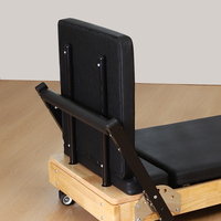 Cama de Yoga Plegable Portátil de Madera de Roble con Plataforma Deslizante Silenciosa para Ejercicio Profesional en Casa o Gimnasio