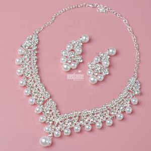 MSFAEM Venta caliente Novia Regalos Boda Conjuntos Joyería Nupcial Corona Pendientes Mujeres Collar - Product Image 6