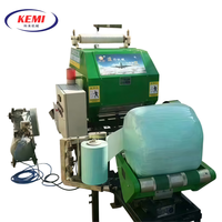 Machine d'emballage automatique électrique PLC haute efficacité pour balles rondes de ensilage, de tiges de maïs et de foin
