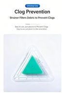 Bloc désodorisant triangulaire pour urinoir commercial, filtre anti-colmatage pour toilettes d'hôtel et sanitaires publics pour hommes
