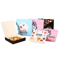 Boîte à gaufres à pizza 6/7/8/9/10 pouces sur mesure ensemble 2mm carton recyclé emballage à emporter dessin animé alimentaire gâteau estampage dossier