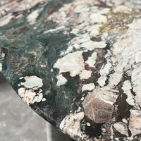 Table basse ronde en marbre rose Afyon Cammy Stone, plateau bas, multifonctionnelle, mobilier de salon de luxe