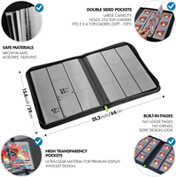 Álbum de Tarjetas con 4, 9 o 12 Bolsillos para Toploader, Venta al por Mayor de Fábrica