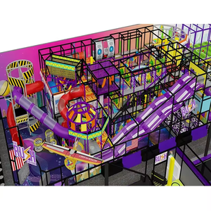 BAIHE Aire de jeux intérieure personnalisable, écologique, durable, en PVC souple, avec toboggans et zones d'escalade pour centres commerciaux, écoles et maisons - Product Image 1