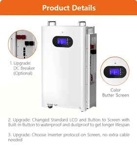 16kwh 51.2V EU lưu trữ hệ thống lưu trữ năng lượng tại nhà kho <span class=keywords><strong>Lithium</strong></span>-ion treo tường 16kwh BMS 6000 + Chu kỳ tương thích năng lượng mặt trời - Product Image 6