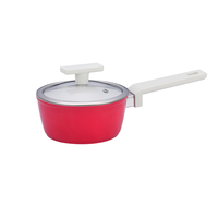 Poêle à frire antiadhésive avec revêtement en céramique Ensemble de casseroles de cuisson en aluminium avec couvercle en verre Casserole à base d'induction Casserole à sauce Ensembles d'ustensiles de cuisine