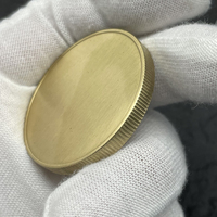 Pièce commémorative vierge en laiton et cuivre gravée au laser sur mesure, double face