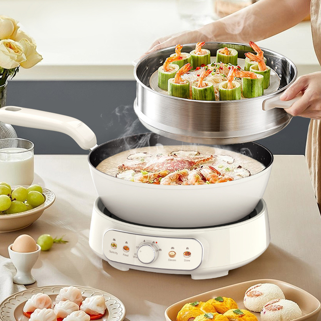 Kitchen Cooking Appliance with Steamer Home Use Multi Cooker Electric Wok