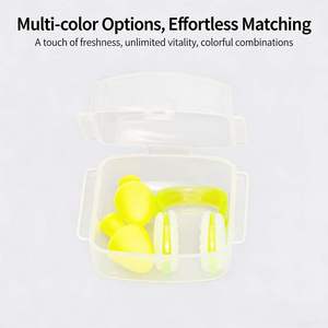 Ensemble de bouchons <span class=keywords><strong>d</strong></span>'oreilles et de pince-nez de natation en silicone, professionnel, étanche et <span class=keywords><strong>anti</strong></span>-étouffement, équipement de protection essentiel pour la natation - Product Image 1