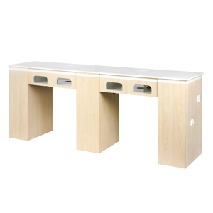 Table de Manucure Double Moderne en Bois avec Séchoir <span class=keywords><strong>pour</strong></span> Soins des <span class=keywords><strong>Ongles</strong></span>, Vente en Gros, Équipement de Salon de Beauté du Vietnam - Product Image 2