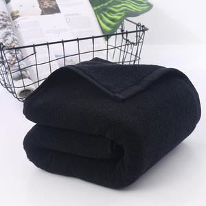 Serviette <span class=keywords><strong>de</strong></span> <span class=keywords><strong>bain</strong></span> en coton pur noir <span class=keywords><strong>70x140</strong></span> cm, séchage rapide, écologique, épaisse, absorbante, pour hôtel, spa, fitness, vente en gros - Product Image 2