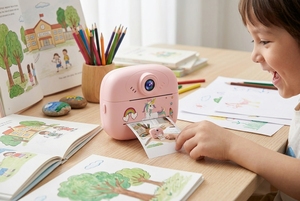 Digitale Sofortbild-Minikamera für Kinder mit CMOS-Videofunktion, Geschenkidee für Kinder, Druckt Fotos auf MicroSD-Karte, aus Kunststoff - Product Image 3