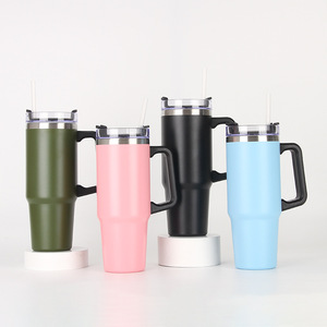 Hot Selling 40oz Double Wall Stainless Steel Insulated Tumbler Lid Wide Mouth Coffee <b>Mug</b> 12-24 Hours Thermal Performance - Product Image 1