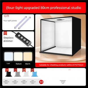 Caja de luz Led portátil para estudio fotográfico de 40cm, 65cm, 80cm, de forma cuadrada Softbox, fondos de Pvc, Mini tienda de campaña para Sesión de fotos, Kit para vídeo - Product Image 4