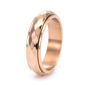Hot Sale Trendy Christian Style Bezel Setting Geometric Stainless Steel Gold Plated Unisex <b>Tungsten</b> Ring World Biker Wedding - Product Image 5