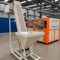 Machine de soufflage de bouteilles PET semi-automatique et écologique avec roulement et pompe pour bouteilles PET jusqu'à 3L, 800-1000 BPH, contrôle PLC