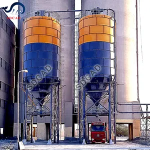 Fornitore di silos per lo stoccaggio di cemento a noleggio personalizzato SDCAD