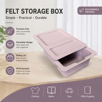 Petit Organisateur de Rangement Rectangulaire Multifonction en Tissu Non-Tissé 100% Polyester Thermoformé, Design Moderne pour la Maison et le Bureau