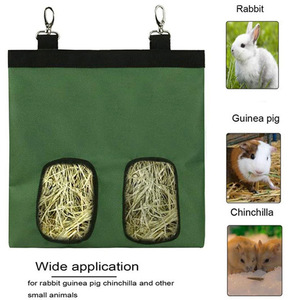 <b>Rabbit</b> Hay Pouch Reusable Fabric Feeding Bag For Small Pets S Size Rectangle Shape - Product Image 5