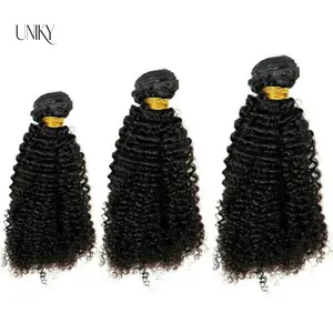 Uniky-Extensión de pelo rizado Afro para mujeres negras, cabello mongol sin procesar, micro enlaces, pelo de Punta i