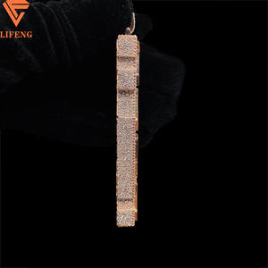 Liontin huruf Moissanite perak Sterling 925 kustom liontin berlian Hip Hop Ice Out VVS Moissanite untuk pria - Product Image 3