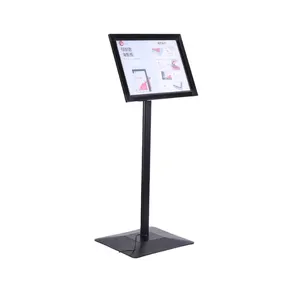 China supplier led frame light box menu stand led steel poster stand