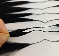 Rambut lurus panjang grosir, rambut mengembang, rambut virgin ekstensi, ekstensi rambut untuk aksesoris rambut
