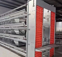 Cage à batterie empilable à cadre en H, 5 niveaux, en acier Q235 antirouille, pour volailles, avec bande de fumier