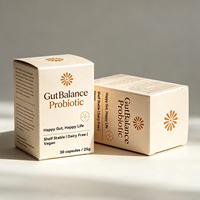 Customized Product Small Box , Plain White Cardboard Paper Box for Medicine Supplement Bottle Packaging