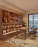 Bibliothèque de Luxe 2026 en MDF, Design Moderne, Meuble de Rangement pour Bibliothèque, Idéal pour Bureau à Domicile ou Salon d'Appartement