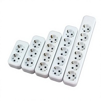 Toplu Alman standartlarında Schuko Avrupa tipi prizli uzatma kabloları ve çoklu prizler 16A ABS/Pirinç Malzeme Darbeye dayanıklı Donmaya dayanıklı