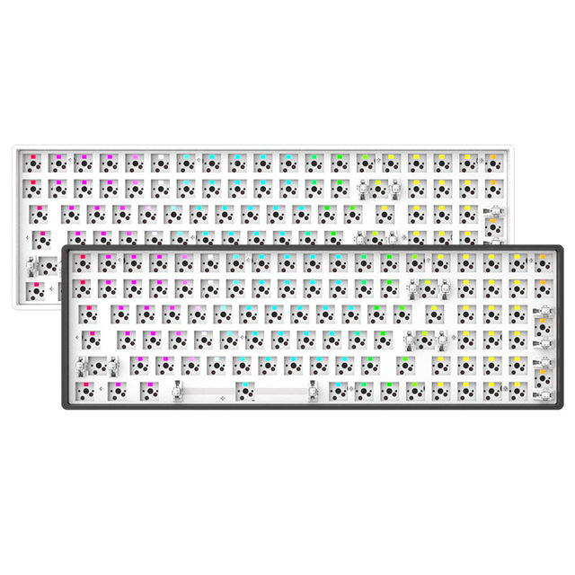 68/100 Keys Mechanical Keyboard Kit DIY Customized Hot Swap RGB Tri-Mode Blue Wireless Mechanical Keyboard Kit