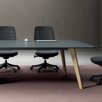 Mobilier de bureau commercial moderne-nouvelle table de conférence design pour bureau salle de réunion école formation bureau de style panneau en bois