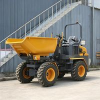 Mini-dumper articulé à 4 roues, benne basculante hydraulique sur roues, tout-terrain, pour la construction, l'agriculture et l'aménagement paysager