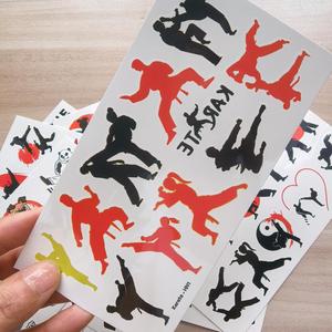 Autocollants de <span class=keywords><strong>tatouage</strong></span> temporaire colorés et écologiques imperméables 2026 Karaté Taekwondo TKD Designs – 10 feuilles pour fêtes et art corporel - Product Image 3