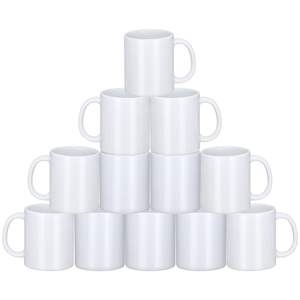 Juego de 36 Tazas de Café de Cerámica Blanca con Asa en Forma de Corazón, Aptas para Lavavajillas, 11 oz, para Sublimación - Product Image 2