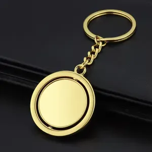 University Souvenir Gift Rotate Metal Keychain Spinning Keyring Both Sides Logo Customized Wholesale Price