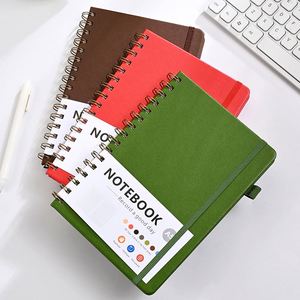 Cuaderno de tapa dura de cuero PU con costuras, 100 hojas, con logotipo personalizado, UV, para la escuela, negocios, trabajo, ideal como regalo promocional. - Product Image 2