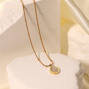 <span class=keywords><strong>Collier</strong></span> Pendentif Œil de <span class=keywords><strong>Chat</strong></span> Vintage en Acier Inoxydable 316L Plaqué Or 18K avec Pierres Opales pour Femme – Tendance et Élégant - Product Image 5