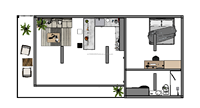 Maison préfabriquée à ossature en acier léger Petite cabane de jardin Plans de studio pour paysage de plage Restaurant Conteneur Garage Application
