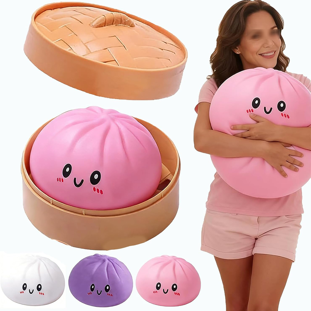 Squishy Gigante De Dumpling – Juguete Blandito Jumbo Con Forma De Bollo Bao, Antiestrés De Espuma De Recuperación Lenta Para Niños Y Adultos