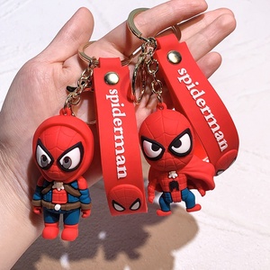 Nouveau jouet Super héros <span class=keywords><strong>Avengers</strong></span> Spider-Man, porte-clés en forme d'anneau, porte-clés en caoutchouc 3D de dessin animé Spider-Man - Product Image 3