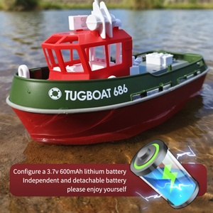 SJY-TX686 Mini Bateau de Simulation de Remorqueur à Grande Vitesse 8km/h, Échelle 1/72, Fuselage Anti-collision, 18min d'Autonomie, avec Batteries - Product Image 5