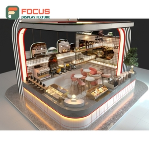 ตู้โชว์ร้านกาแฟสมัยใหม่ ตู้กระจกนิรภัยสำหรับร้านค้าปลีก ตู้โชว์ร้านกาแฟเชิงพาณิชย์ - Product Image 1