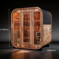 Sauna extérieur en cèdre rouge 9KW, prix usine, avec certificat ETL/CE