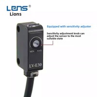 Sensor Laser Mikro Layns LV-E30/LV-E50 Refleksi Difus Tipe Through-beam Sensor Fotoelektrik Titik Kecil 24V NPN