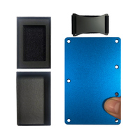 Dompet Kartu Kredit Aluminium Minimalis EDC Grosir, Pelindung Kartu ID Logam Tipis Anti-Pencurian RFID untuk Bisnis Saku