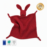 Individuelles Logo OEM 4-Lagiges Seiden-Baumwoll-Krepp Kaninchen-Baby-Beruhigungstuch OEKO-TEX CPC REACH Zertifiziert Großhandel Hersteller