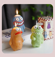 Bougie parfumée artisanale en forme de monstre mignon, bougie aromathérapeutique créative en forme de figurine pour cadeau d'anniversaire, décoration de la maison, vente en gros personnalisée