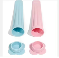 ODM/OEM Écologique Logo Personnalisé Silicone Moule À Glace Couvercles DIY Popsicle Tubes Cube En Forme De Rose Maker De Qualité Alimentaire Pour Congélateur